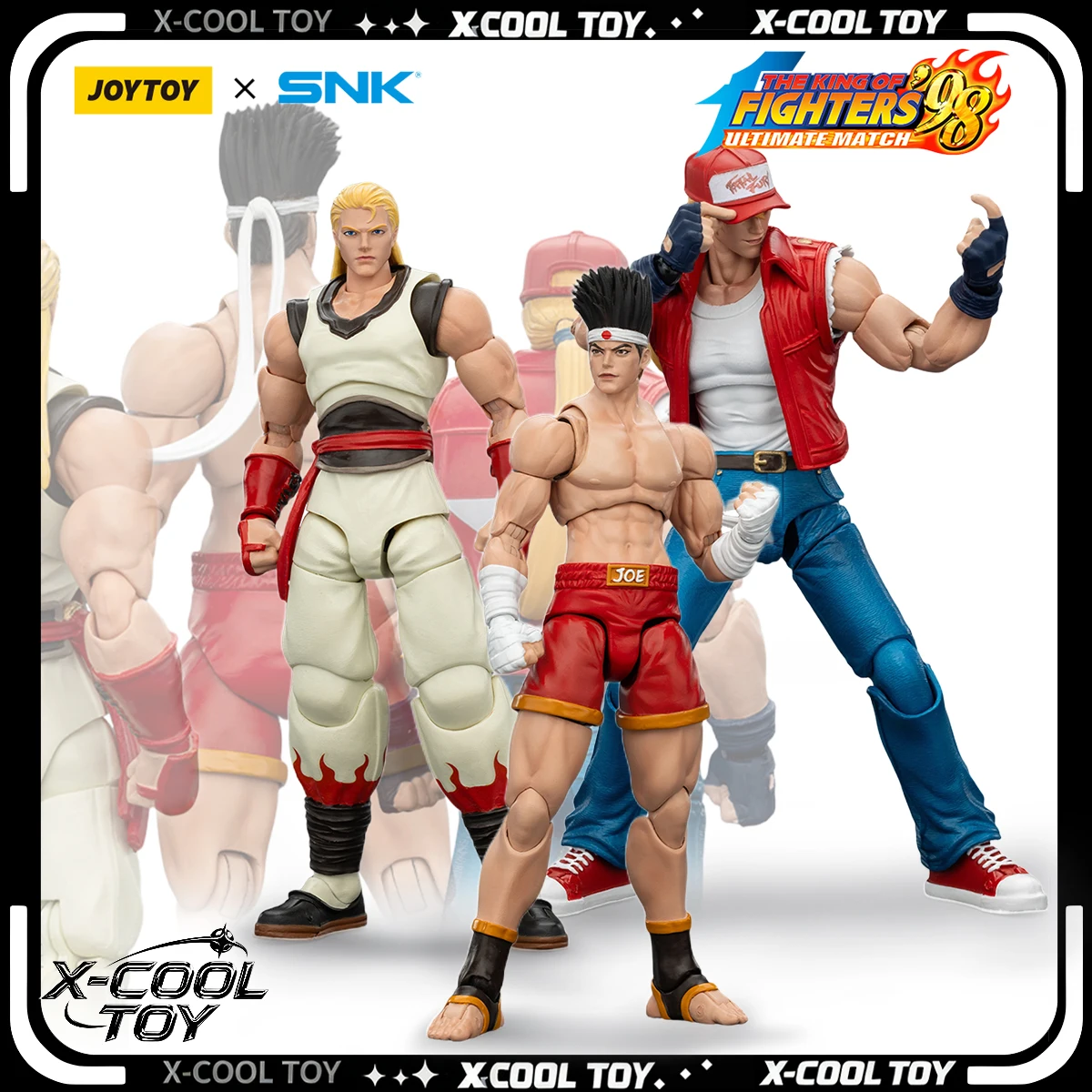 

JOYTOY SNK KOF'98UM Action Figure Fatal Fury Team Terry/Andy Bogard Joe Higashi Figurine Articulated Joints Model Collector Toy