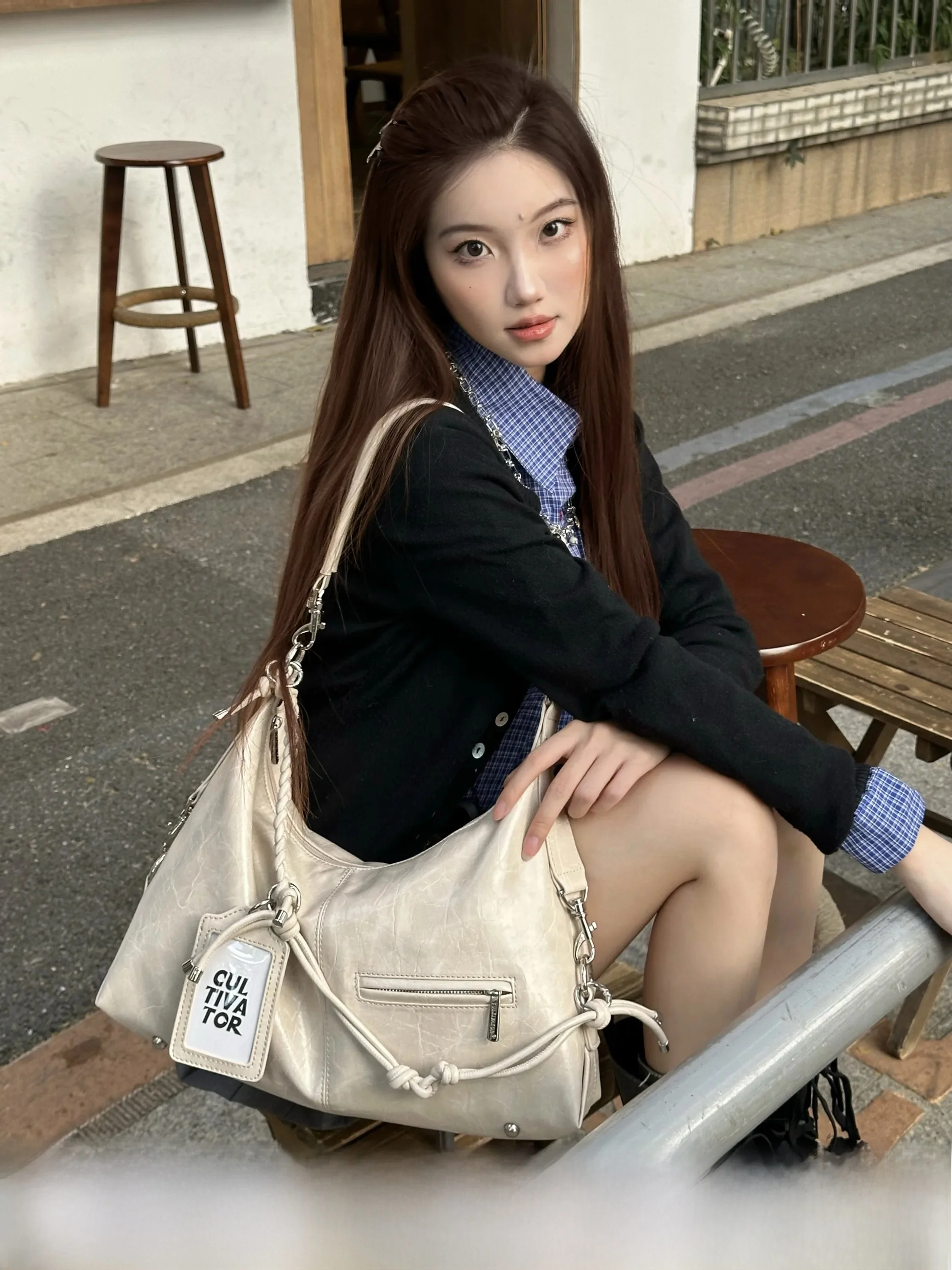 Cultivator Original Hobo Women's Large Capacity Retro Commuter Bag 2026 New Single Shoulder Slant Cross Tote Bag