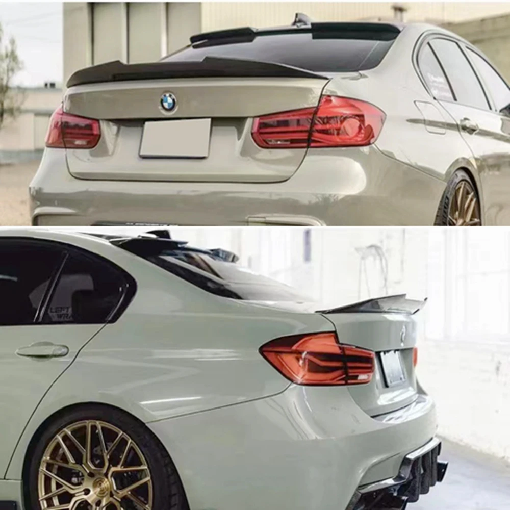 

For BMW F30 F35 3 Series F80 M3 Carbon Fiber Rear Spoiler Trunk Wing 2013-2020 FRP Gloss Black Forged Carbon