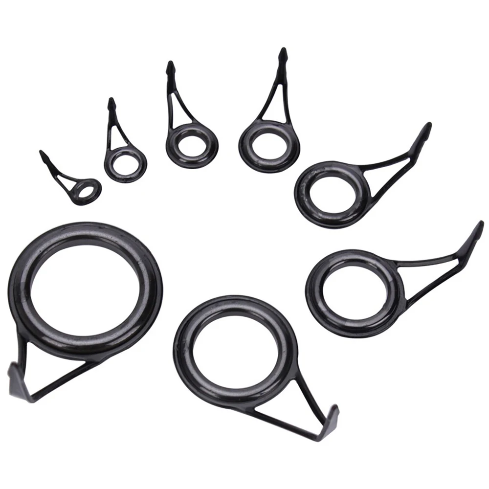 8 Size Fishing Accessories Repair Kit Set Eye Guide Fishing Pole Circle Ring Fishing Rod Guide Tip Wire Loop
