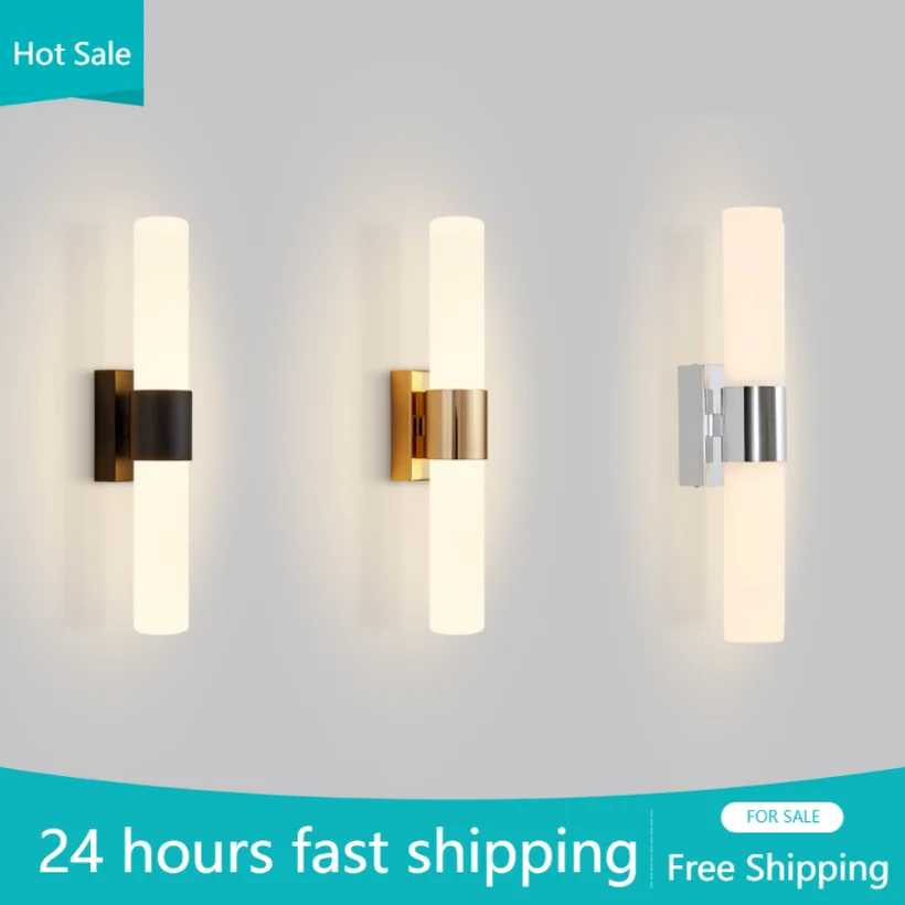 Wall Sconce Lights for Bedroom Bedside Bathroom Living Room Modern Mirror Lamp Hallway Hotel Background Lamp Decoration Lighting