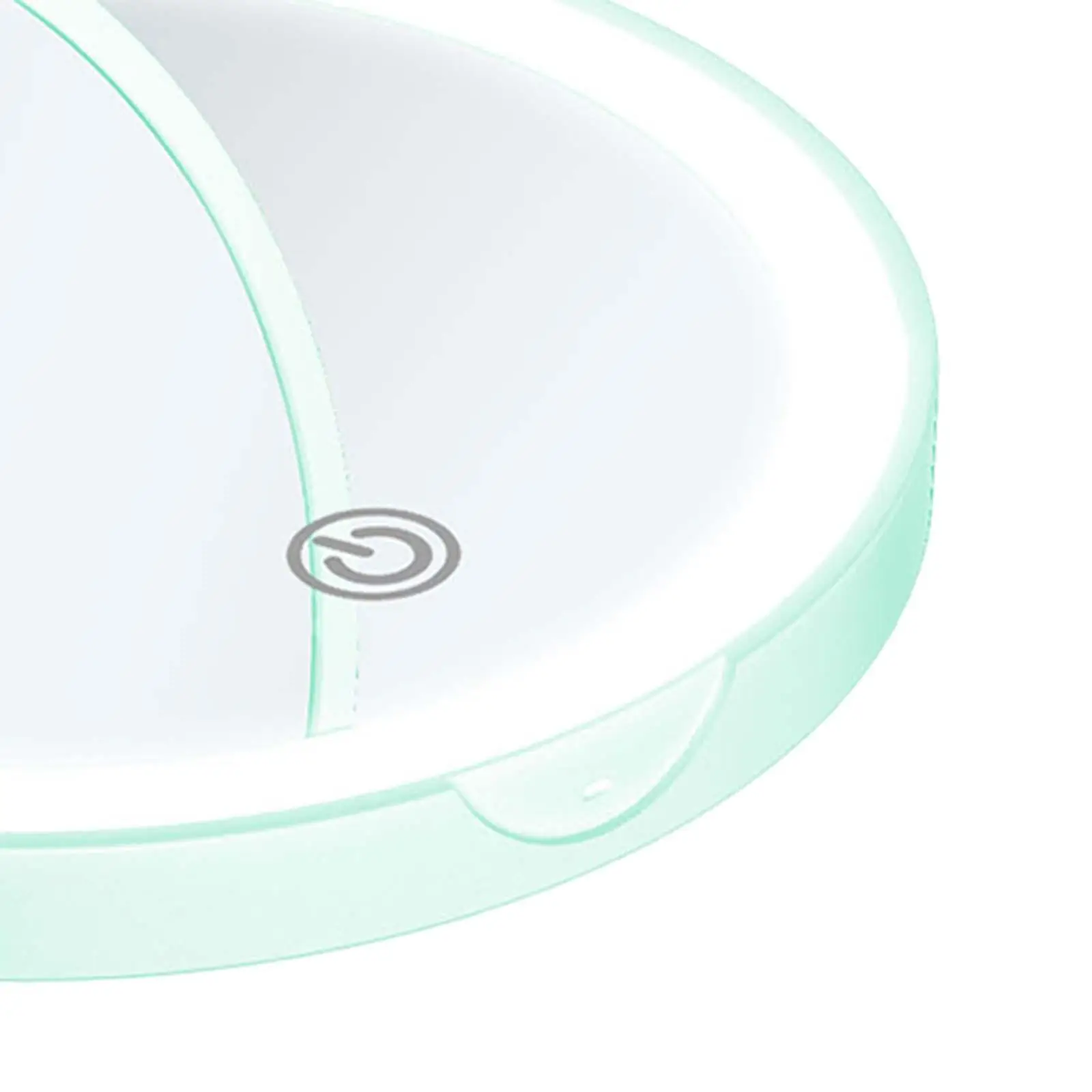 LEDライト付きトラベルメイクアップミラー,2倍倍率,コンパクト,ポータブル