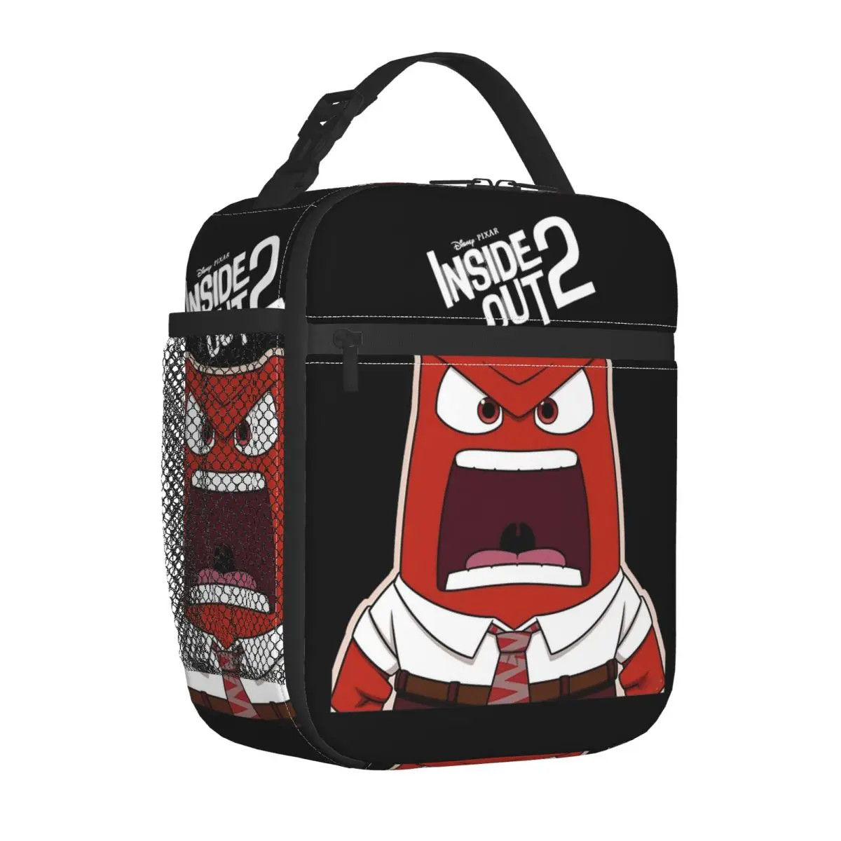 Inside Out Anger Insulated Lunch Bag Large Cartoon Meal Container Thermal Bag Tote Lunch Box Work Outdoor Food Storage Bags