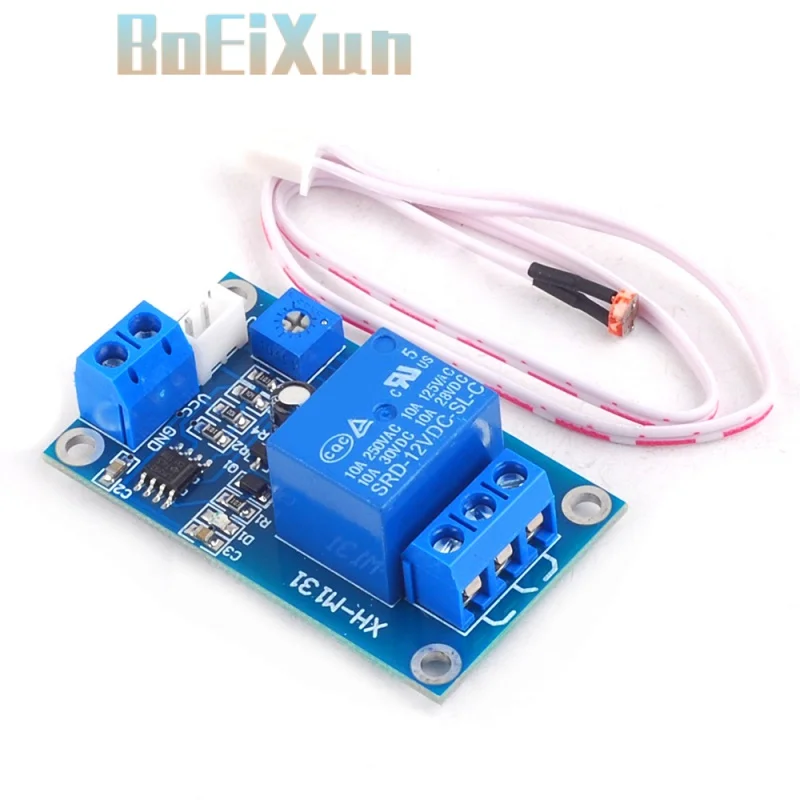 

DC 5V / 12V XH-M131 Light Control Switch Photoresistor Relay Module Detection Sensor 10A brightness Automatic Control Relays