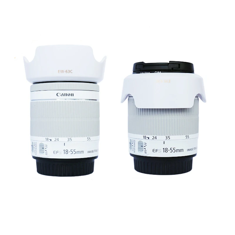 White EW-63C EW63C Camera Lens Hood 58mm Petal baynet lens hood for canon 100d 700d 760d EF-S 18-55mm f/3.5-5.6 IS STM lens