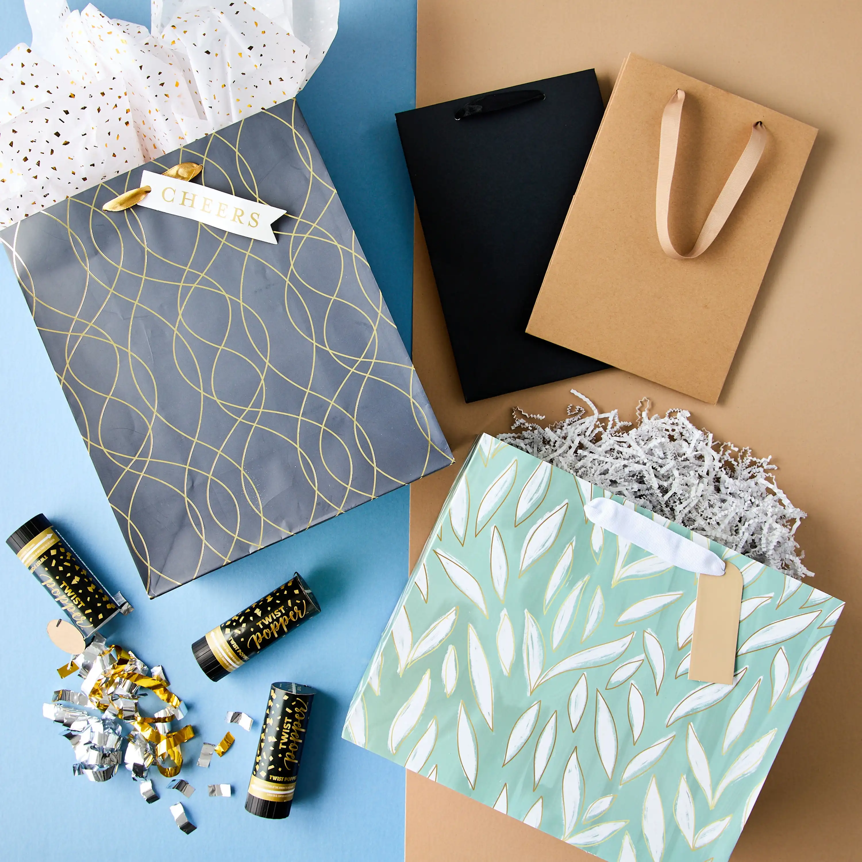 Large Brown Kraft Gift Bags, 7" x 10", 3 Count image 3