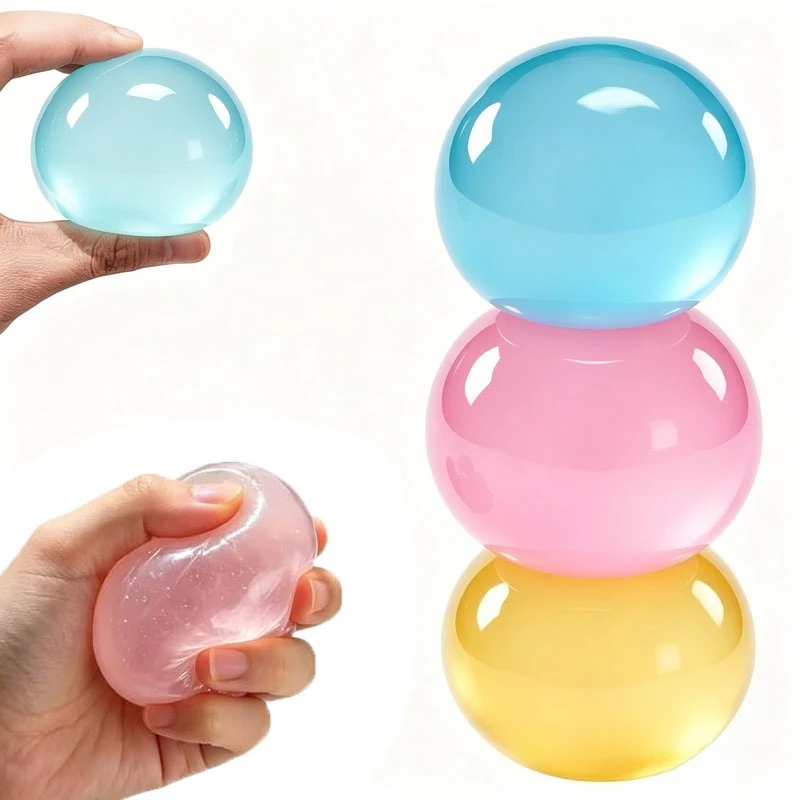 1-10pcs Coconut Oil Squishy Slow Rising Soft Elastic Transparent Stress Relief Sensory Fidget for Adults Office Desk