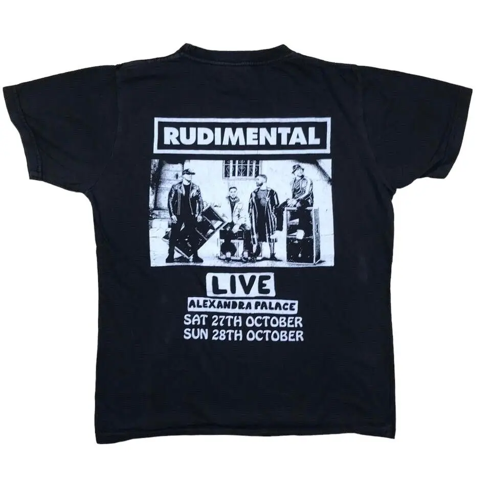 Rudimental Large Black Tour T Shirt Concert Tee Oversized Hipster Y2k T-shirt