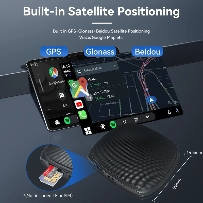 XUDA CarPlay AI Box SM6125, Android 13 8 Cores 8G+128G Smart Android TV Box Wireless CarPlay Android Auto Support 512GB SD - Image 5