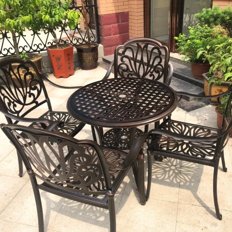 

Outdoor cast aluminum tables and chairs outdoor balcony tables and chairs villa courtyard hotel metal leisure