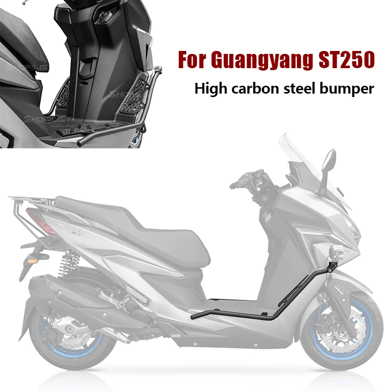 

Suitable for Guangyang ST250 Modified Bumper, Stainless Steel Bumper, Aluminum Alloy Foot Pedal, Standard Spotlight Bracket 2024