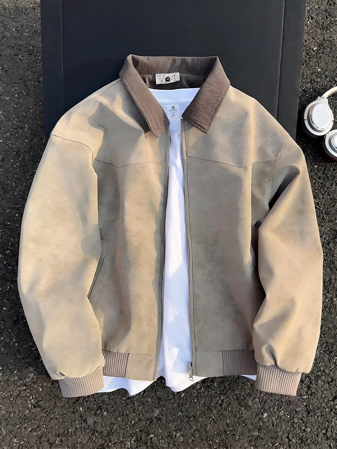 

Мужская демисезонная куртка-бомбер American Dyed Flight из искусственной кожи, повседневная, свободного кроя, с полиэстеровой подкладкой, ветрозащитная