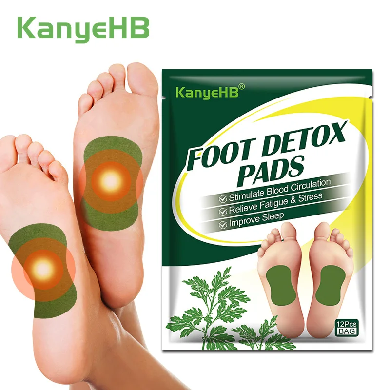 

Detox Foot Patches Pads Natural Herbal Wormwood Artemisia Argyi Feet Body Toxins Cleansing Relieve Stress health New product