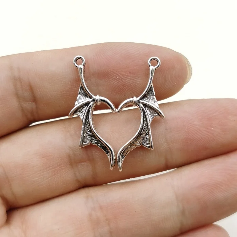 10pcs/lot Devil Wings Dragon Wings Charms Pendant DIY for Necklace Earrings Charm Jewelry Making DIY Jewelry Findings