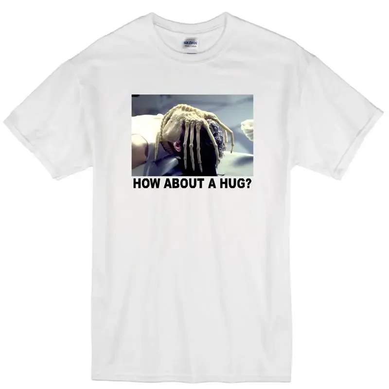 FACE HUGGER ALIEN SCFI HORROR 1979 MOVIE ZENOMORPH CLASSIC WHITE TSHIRT