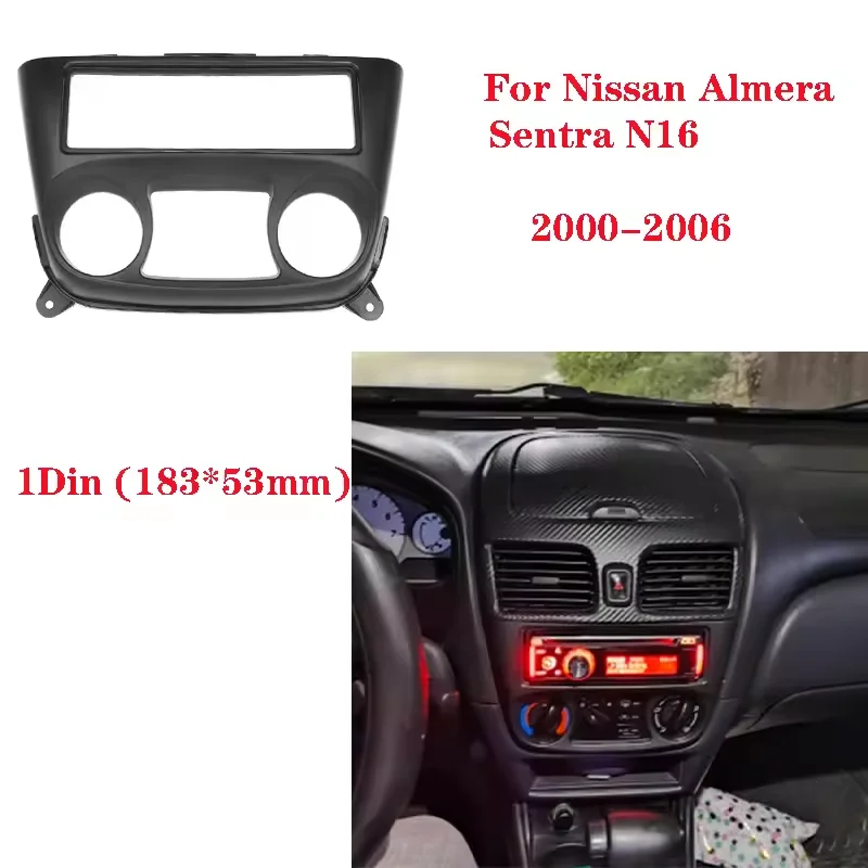 For NISSAN Almera N16 2001-2005 Radio DVD Stereo Panel Dash 1 Din Fascia Install Trim Kit Face Surround Frame