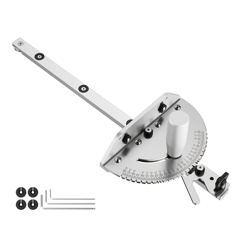 Miter Gauge, Table Saw Miter Gauge with 120 Angled Ends and a Repetitive Cut Flip Stop for Table Saw [33A HPro]