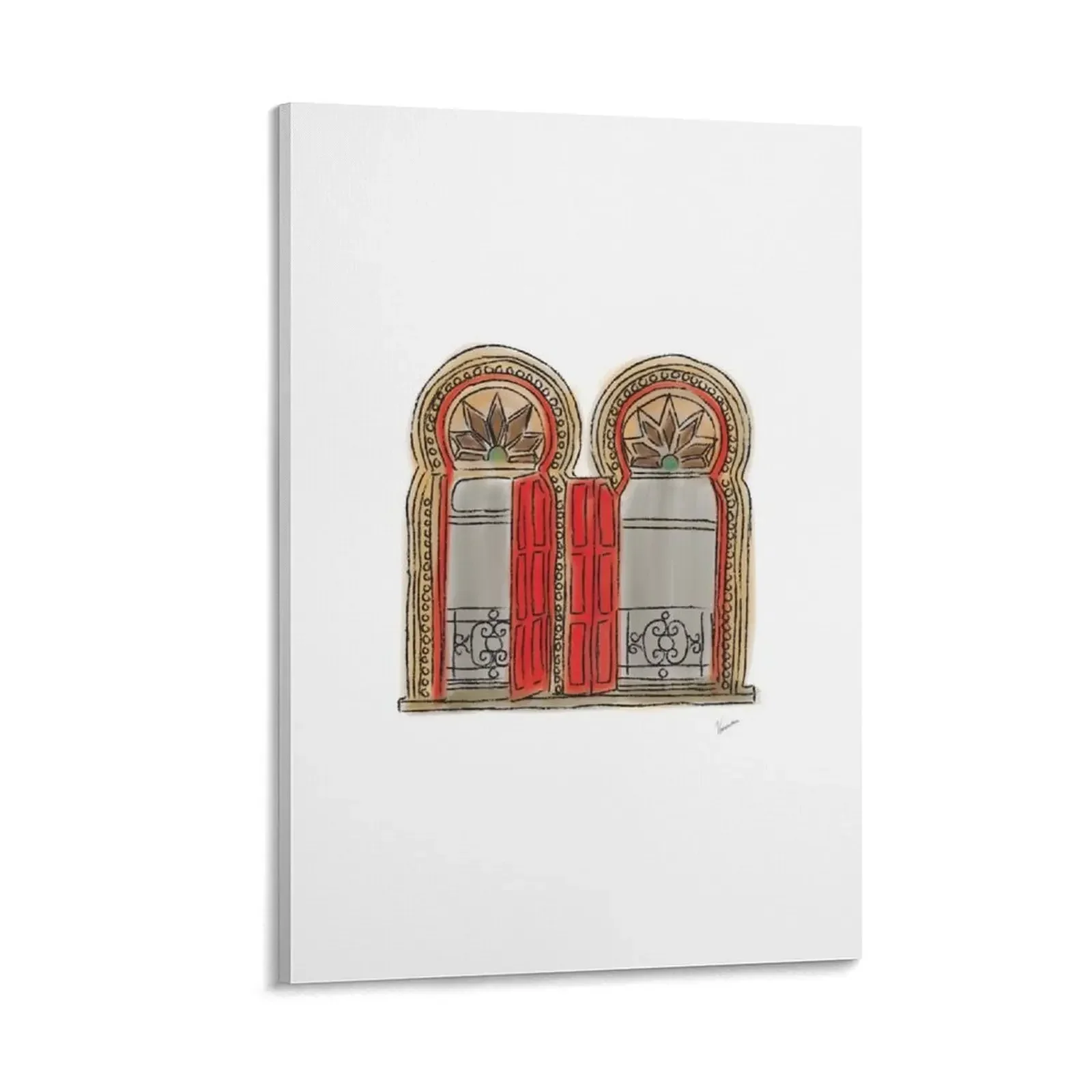 

Beirut Windows Red Canvas Painting Wall decoration frame fashion wall paintings decorations for the room