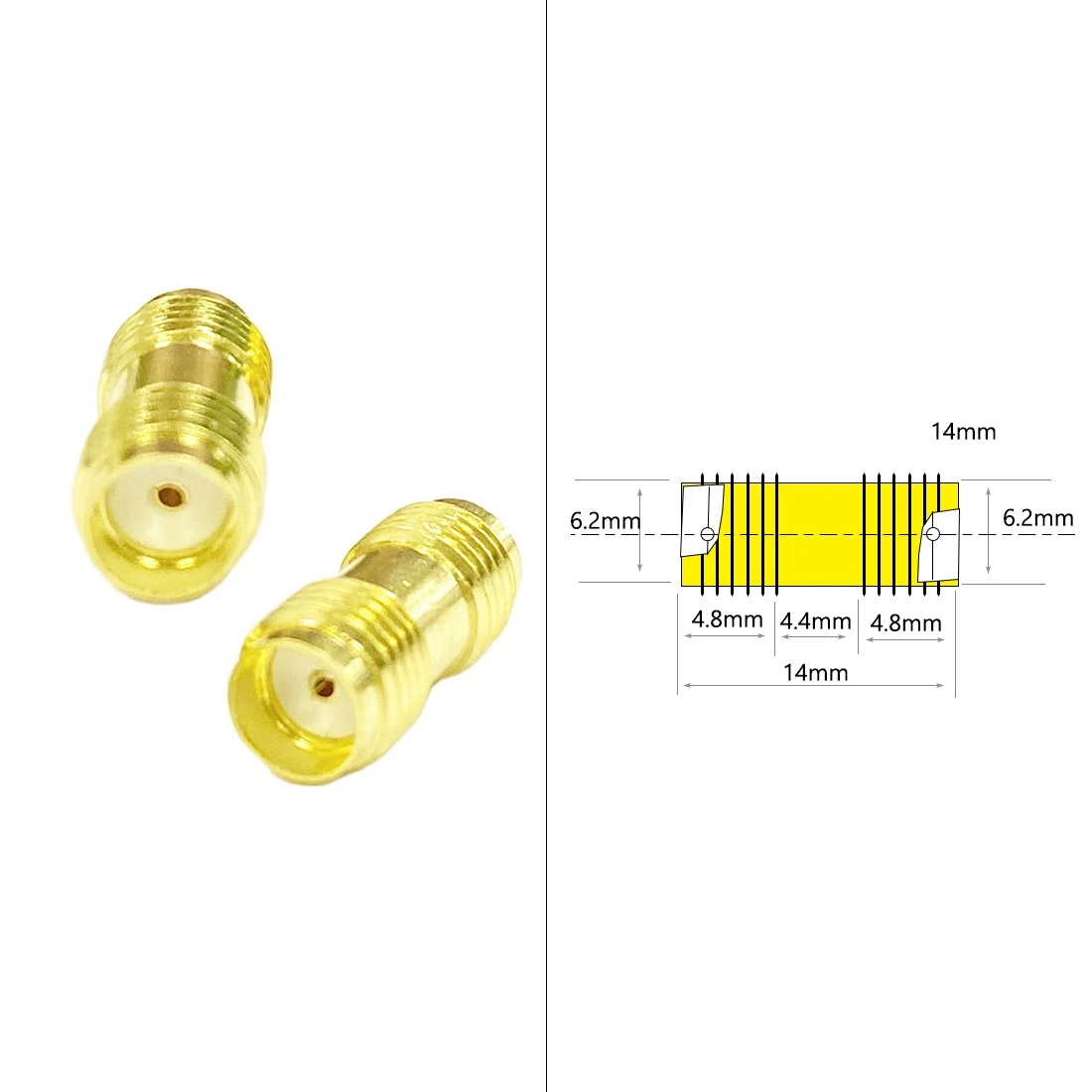 1pc SMA Female Switch SMA Jack RF Coax Adapter Coupler Straight Goldplated Connector 50 Ohm Wholesale Price