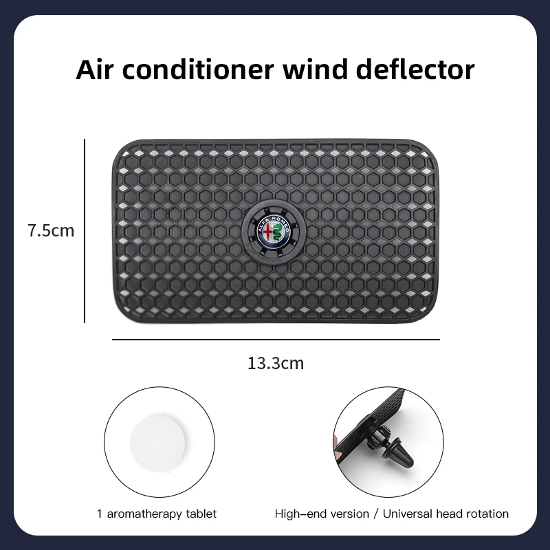 منفذ السيارة حاجز الرياح يندبروف منفذ الهواء يربك تكييف حاجز الرياح ل ألفا روميو 4C 159 166 جوليا 156 ميتو 147 8C GT #4