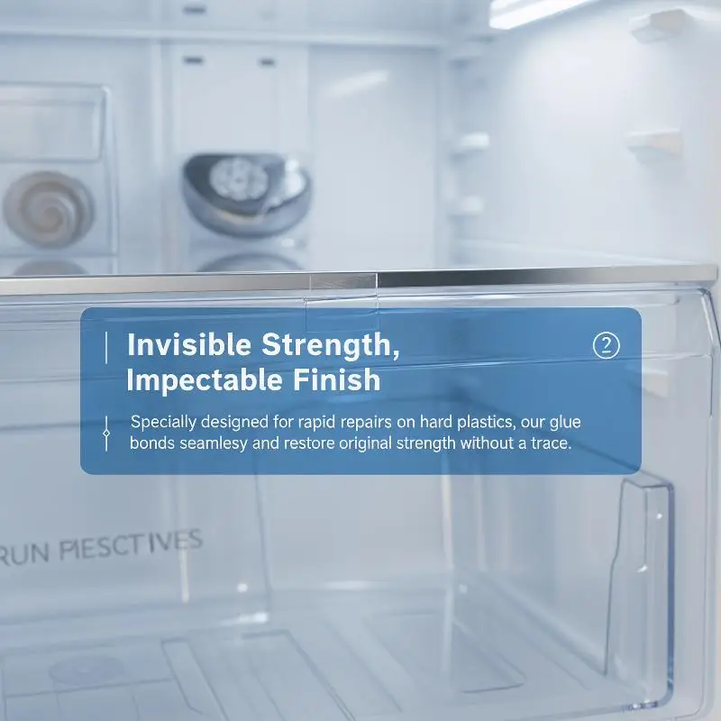Refrigerator Drawer Repair Glue Transparent Cold Resistant Quick Dry Strong Adhesive For Broken Plastic Drawer Household Repair