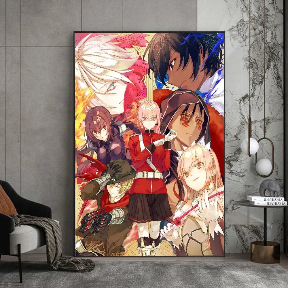 Fate Stay Night Self-adhesive Art Poster Whitepaper Prints Posters