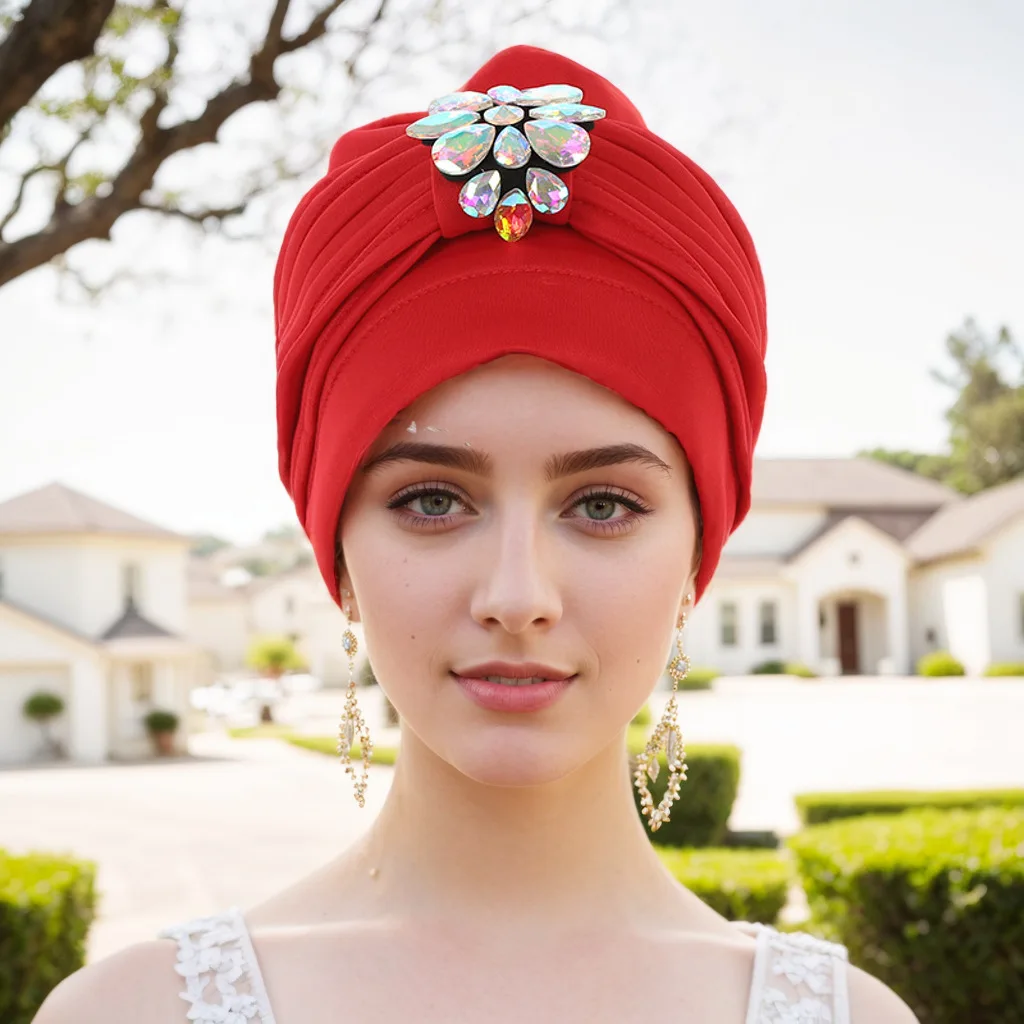 

Африканский головной убор с автогелем, нигерийский геле, мусульманский тюрбан, капот, химиотерапия, арабская индийская шляпа, повязка на голову, шарф, тюрбан, головной убор