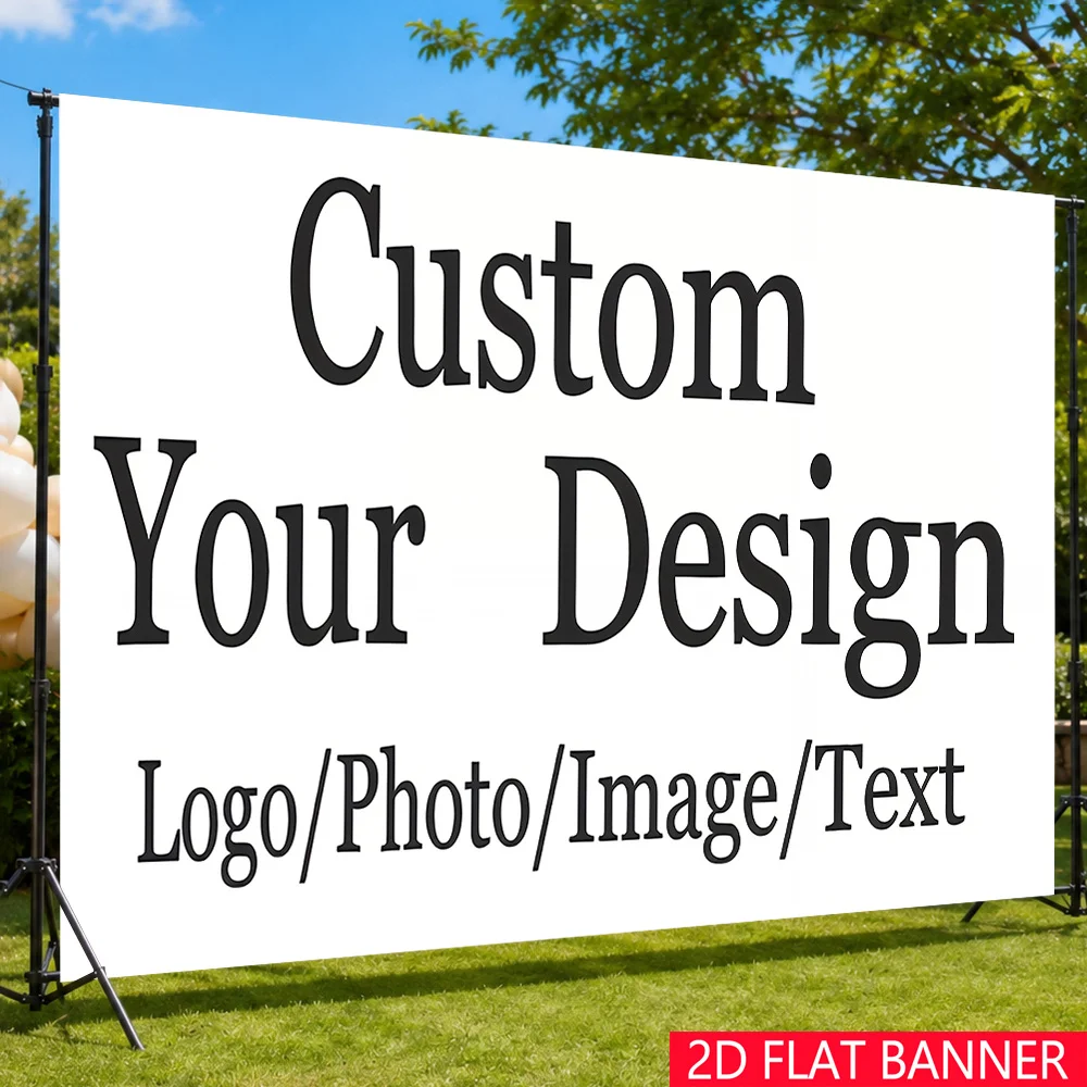 1pc Custom Hanging Backdrop Banner (NO STAND) - Top with a Rod Pocket Photo Booth Background & Room Decor with Your Own Design