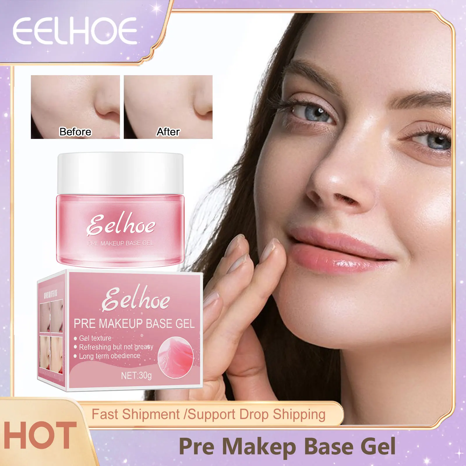 Pre Make-up Gesichts gel vollständige Abdeckung unsichtbare Poren feuchtigkeit spendende Haut unter Foundation Primer Basis Isolation Gesichts creme Kosmetik