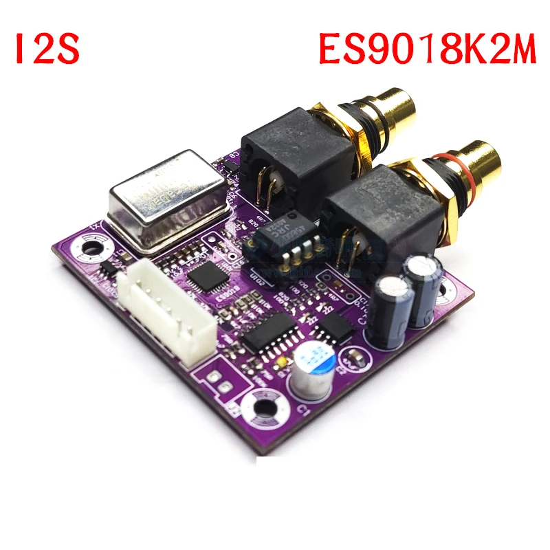 ES9018K2M Decode Board HiFi DAC Digital Audio Sound Card Encoder I2S Coaxial input 24/192KHZ   For Raspberry Pi 2B 3B 3B+ 4B