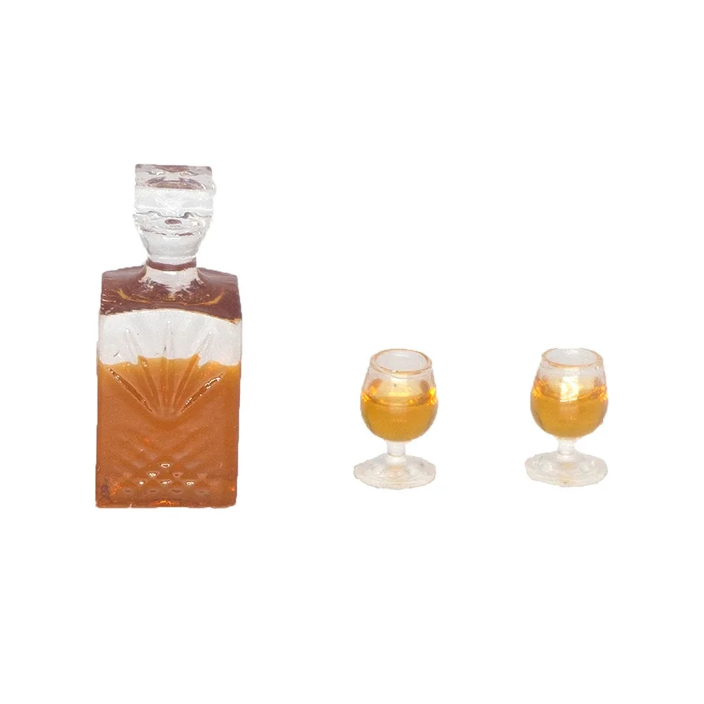 RC Car Accessories Decoration Mini Wine Bottle Goblet Set for 1/10 RC Rock Crawler Axial SCX10 TAMIYA RC4WD D90 TF2 TRX-4