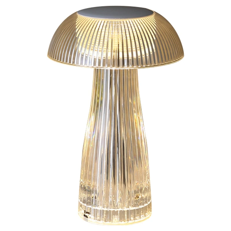 

Jellyfish Night Lights Mushroom Atmosphere Table Lamps Button Switch Bedroom Bedside Portable Decoratetion Night Lamp