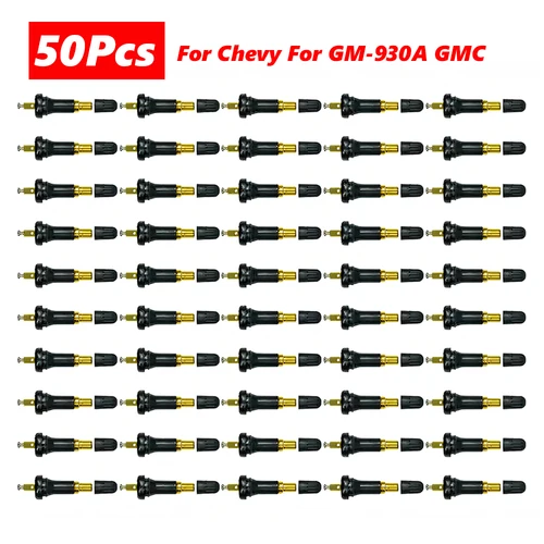 50 Uds llanta de goma para llanta de coche TPMS Sensor de presión de neumáticos vástago de válvula para Chevy para GM-930A GMC Cadillac sensores de automóviles