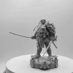 Anime gift Turtle Hero Swordsman 1/24 Scale 90mm Resin Figure Model Kit Scene Miniature Unassembled Unpainted Free Shipping