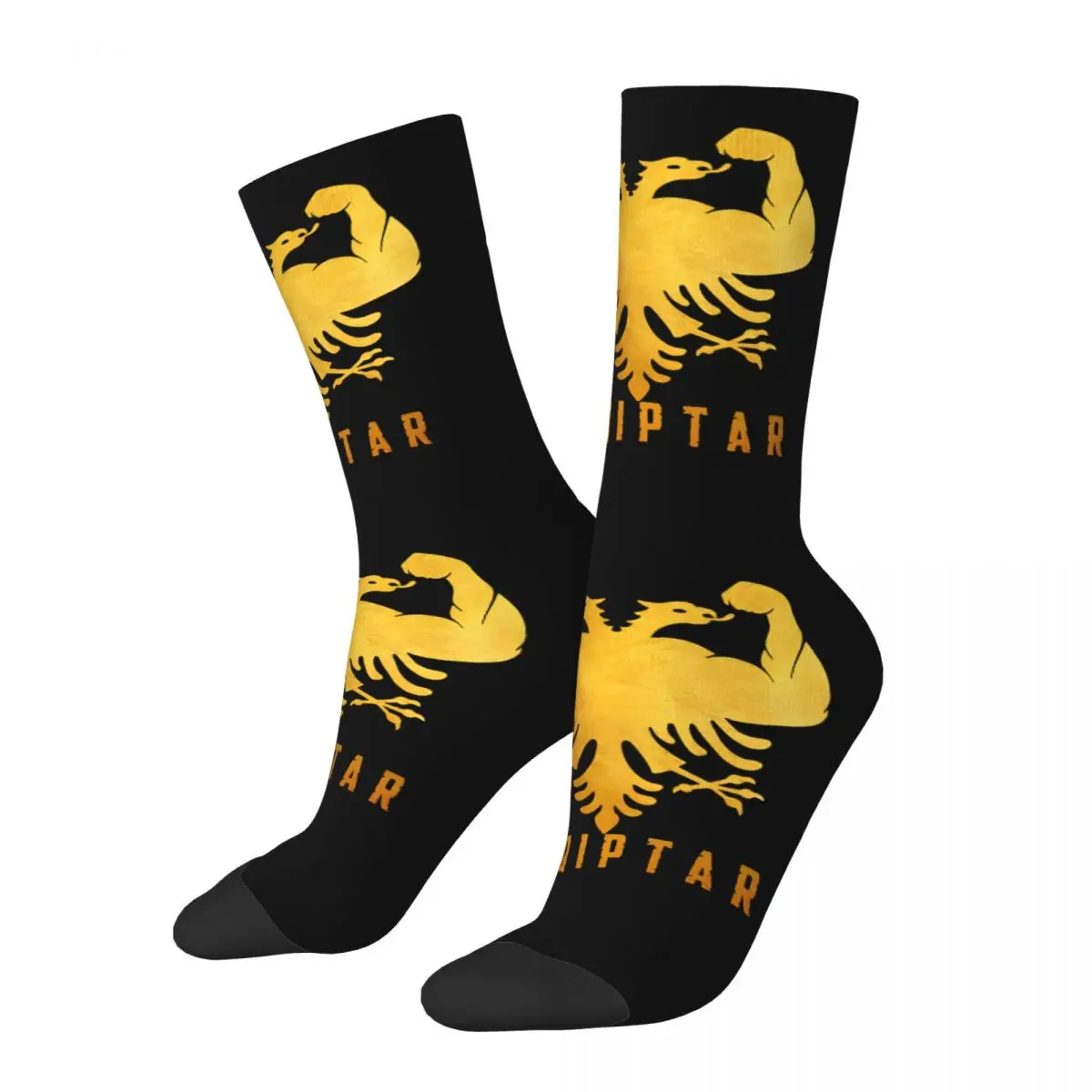 Vintage Shqiptar Men's compression Socks Unisex Albanian Eagle Harajuku Pattern Printed Novelty Crew Sock