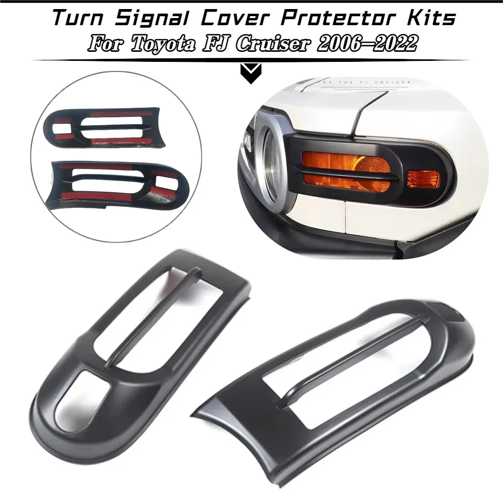

Turn Signal Cover Accessories For Toyota FJ Cruiser 2006-2022 Black Trim Frame Protective Shell Scratch and Scrape Resistant