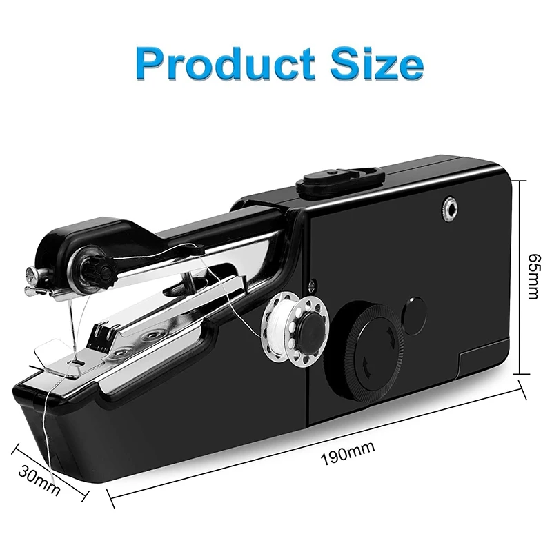 Hot USB Electric Handheld Sewing Machine Kit, Cordless Mini Quick Repairing Sewing Machine For Denim Curtain Leather