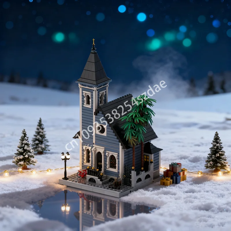 3586pcs MOC New Orleans Kerk Gemodulair Model Bouwstenen Kerstcadeaus Bouw Creatief Idee Speelgoed Onderwijs Baksteen