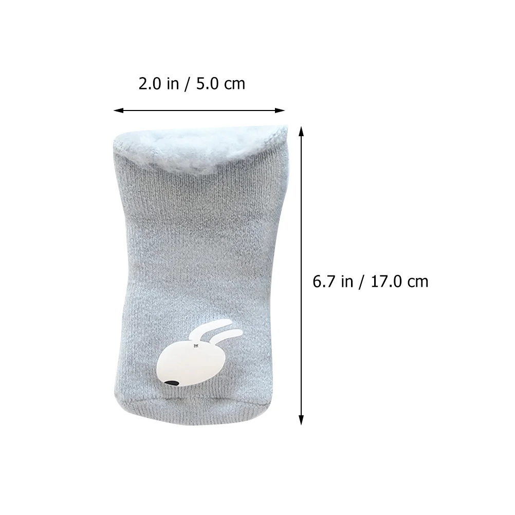 

3 Pairs Socks Winter Warm Cartoon Acrylic XS 0 6 Months Breathable Sweat Absorbing Sturdy Non Children Warm Socks Slip