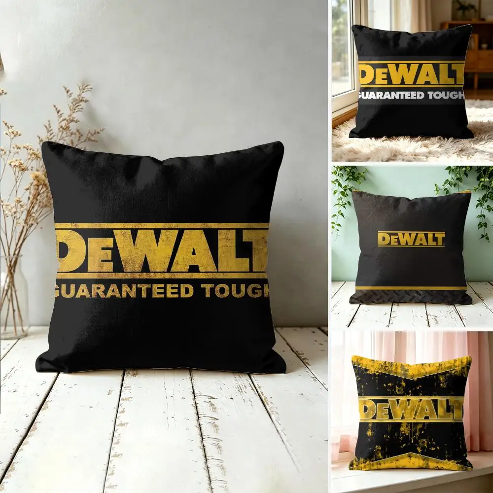 Fashion D-Dewalts Logo Cushion Cover Square Decorative Throw Pillow 40x40cm For Sofa Bedroom Living Room Home Decor