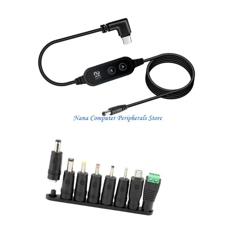 F68C Type C to Triggers Cable 5-20V Adjustable Voltages for Efficient Charging and Data Transfer Needs