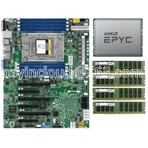 EPYC 7551P CPU 32 코어 프로세서, 슈퍼마이크로 H11SSL-i 마더보드 서버, 4x32GB 2133P RAM