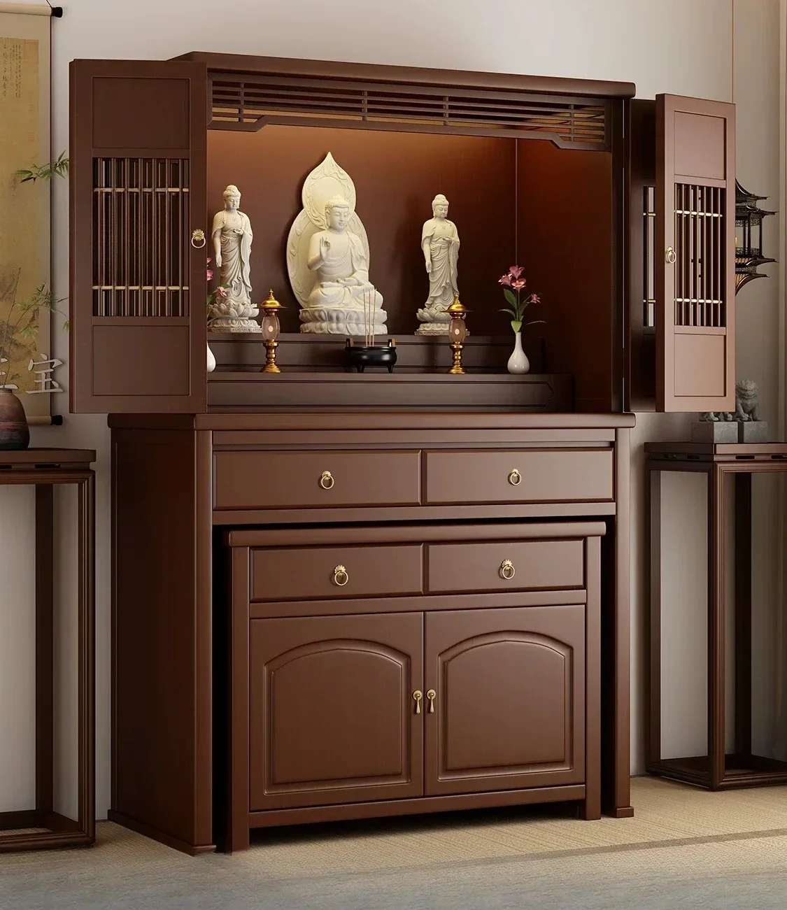 B19- Shrine Offering Table, Household Cabinet Offering Table, Shrine Offering New Chinese Vertical CabinetN10