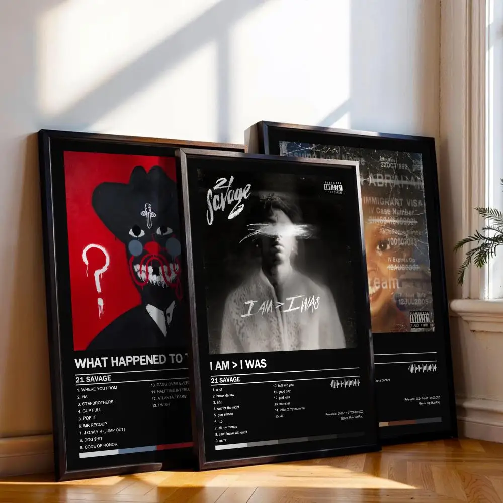 21 Savage Poster Music Album Cover For Room Canvas Painting Print Art Home Wall Decor Picture Gift