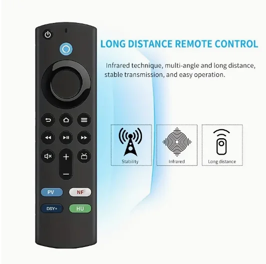 3RD GEN VOICE REMOTE CONTROL Replacement Compatible with Amazon Fire Stick (2nd Gen, 3rd Gen, Lite, 4K,4K MAX) Fire Cube