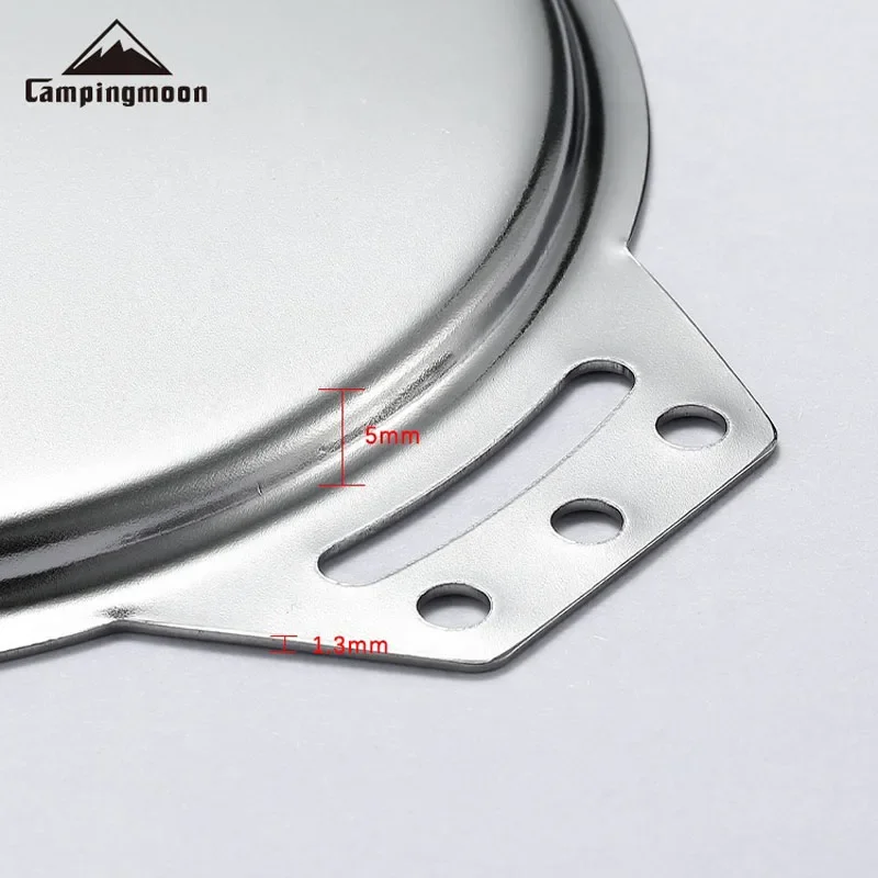 CAMPINGMOON 13*14*2 cm Stainless Steel Hiking Travelling Outdoor Carrying Bowl Cover