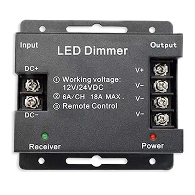 ABMO 18A светодиодный монохромный контроллер диммер 12 В 24 В с беспроводным сенсорным пультом дистанционного управления для одноцветной световой панели
