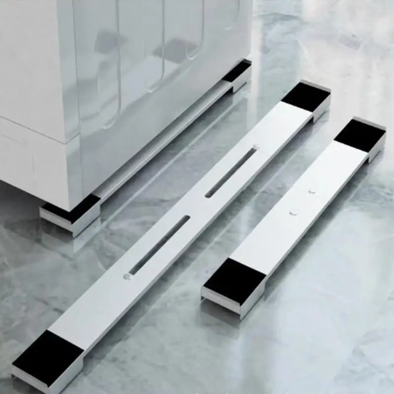 2PCS Set Refrigerator Stand With Wheel Adjustable Washing Machine Stand Mobile Base Stand Heavy Duty Refrigerator Furniture Move