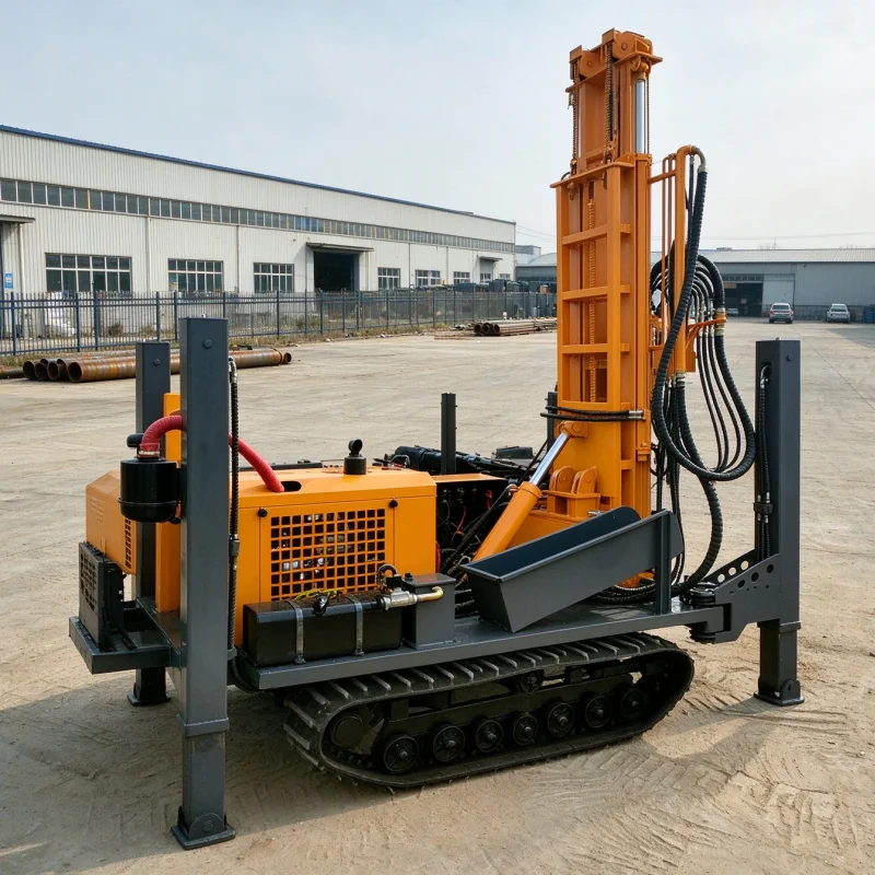 Customized 160M 180M 200M 300M DTH Pneumatic Diesel Crawler Wheel Fast Boring Deep Water Well Drilling Rig