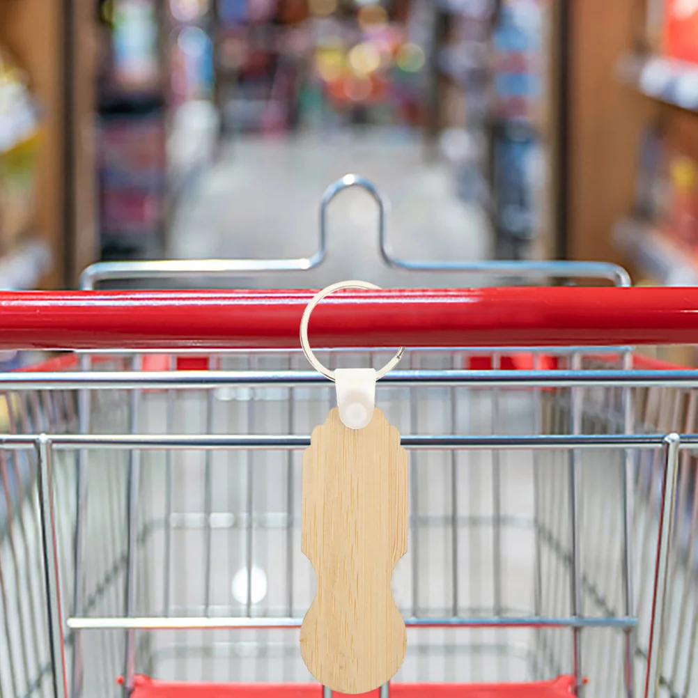 Portachiavi in lega di gettoni per carrello da 6 pezzi Portachiavi in alluminio Portachiavi finti Moneta Aldis Shopping